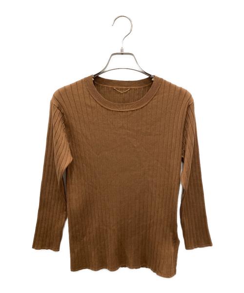 L'appartement（アパルトモン）L'appartement (アパルトモン) Washable Silk Knit P/O/ウォッシャブル シルク ニット ピーオー ブラウン サイズ:F 未使用品の古着・服飾アイテム