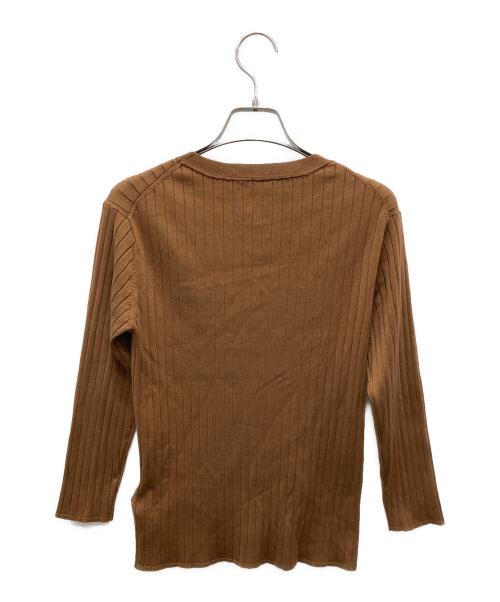 L'appartement（アパルトモン）L'appartement (アパルトモン) Washable Silk Knit P/O/ウォッシャブル シルク ニット ピーオー ブラウン サイズ:F 未使用品の古着・服飾アイテム