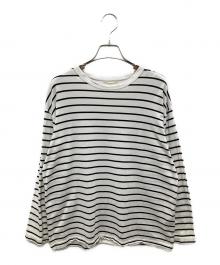 MUSE de Deuxieme Classe（ミューズ ドゥーズィエム クラス）の古着「ボーダーカットソー」｜ホワイト×ブラック