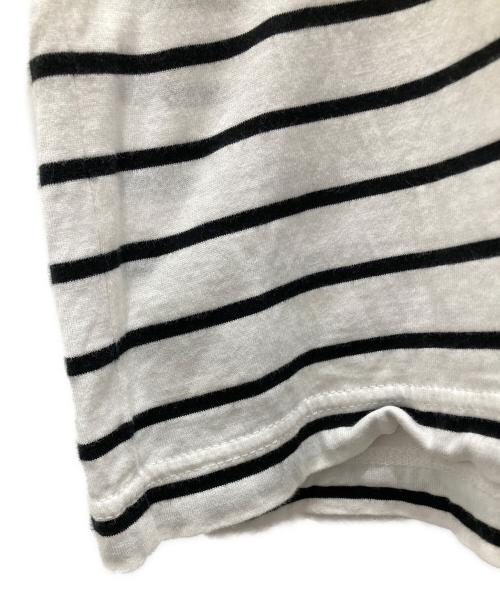 MUSE de Deuxieme Classe（ミューズ ドゥーズィエム クラス）MUSE de Deuxieme Classe (ミューズ ドゥーズィエム クラス) ボーダーカットソー ホワイト×ブラック サイズ:表記無し(実寸ご確認ください）の古着・服飾アイテム