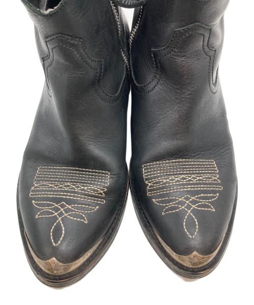 GOLDEN GOOSE（ゴールデングース）GOLDEN GOOSE (ゴールデングース) ヴィンテージ加工ウェスタンブーツ ブラック サイズ:37の古着・服飾アイテム
