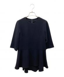 SOEJU（ソージュ）の古着「ペプラムチュニックブラウス」｜ネイビー