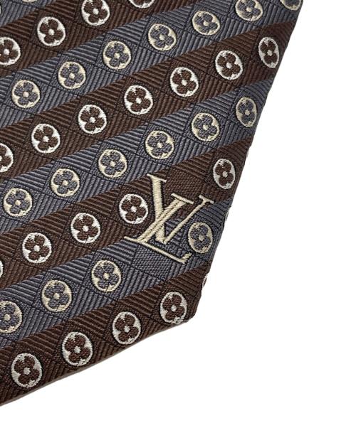 LOUIS VUITTON（ルイ ヴィトン）LOUIS VUITTON (ルイ ヴィトン) モノグラム柄ネクタイ ブラウン サイズ:FREEの古着・服飾アイテム