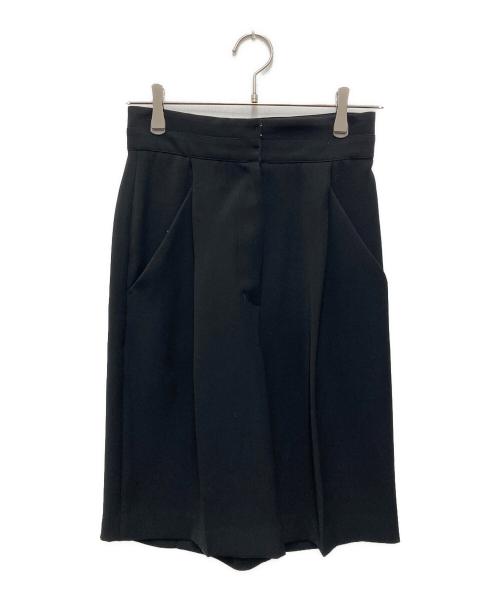 Noble（ノーブル）Noble (ノーブル) ドレープサテンダブルベルトハーフパンツ ブラック サイズ:36の古着・服飾アイテム