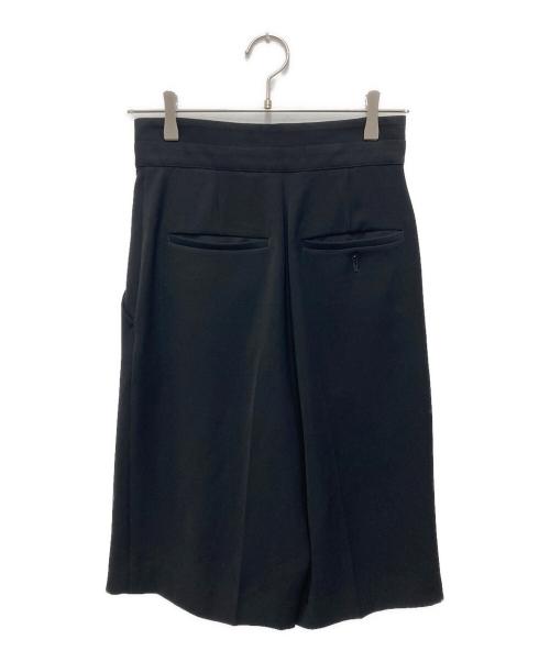 Noble（ノーブル）Noble (ノーブル) ドレープサテンダブルベルトハーフパンツ ブラック サイズ:36の古着・服飾アイテム