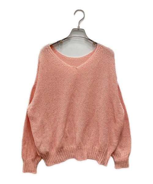 Spick and Span（スピック＆スパン）Spick and Span (スピック＆スパン) ペーパーヤーン2WAYルーズプルオーバー ピンク サイズ:不明（実寸をご確認ください）の古着・服飾アイテム