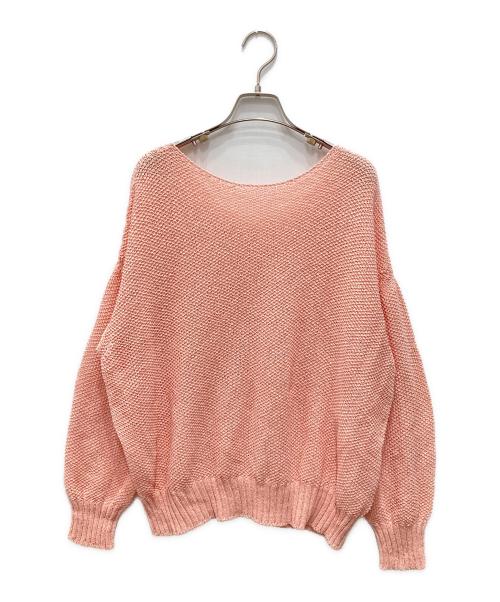 Spick and Span（スピック＆スパン）Spick and Span (スピック＆スパン) ペーパーヤーン2WAYルーズプルオーバー ピンク サイズ:不明（実寸をご確認ください）の古着・服飾アイテム