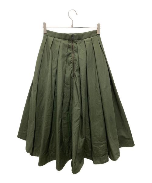 PAMEO POSE（パメオポーズ）PAMEO POSE (パメオポーズ) ギャザースカート フィッシュテール ミモレ丈 グリーン サイズ:Mの古着・服飾アイテム