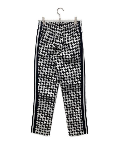adidas（アディダス）adidas (アディダス) ハウンズトゥース ワイドレッグパンツ ホワイト×ブラック サイズ:Mの古着・服飾アイテム