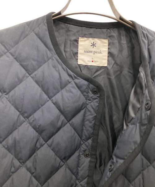 Snow peak（スノーピーク）Snow peak (スノーピーク) Recycled Nylon Ripstop Down Cardigan ブラック サイズ:Lの古着・服飾アイテム