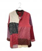 J.S HOMESTEADジャーナルスタンダード ホームステッド）の古着「パッチワークシャツ」｜レッド