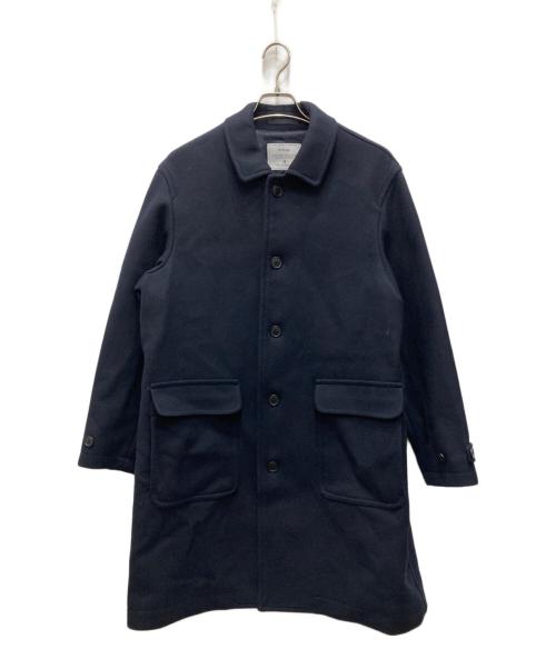 SHIPS any（シップスエニィ）SHIPS any (シップスエニィ) FUTURE MELTON ステンカラー コート ネイビー サイズ:Lの古着・服飾アイテム