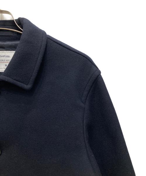 SHIPS any（シップスエニィ）SHIPS any (シップスエニィ) FUTURE MELTON ステンカラー コート ネイビー サイズ:Lの古着・服飾アイテム