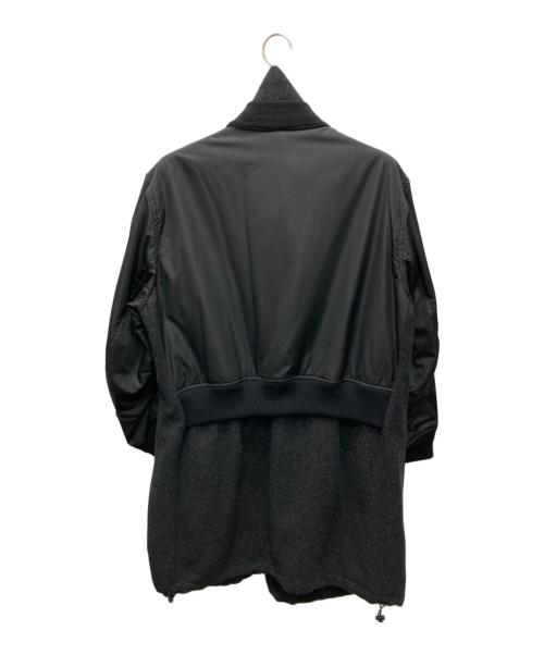 gomme HOMME（ゴム オム）gomme HOMME (ゴム オム) ウール切替ナイロンコート ブラック サイズ:Mの古着・服飾アイテム