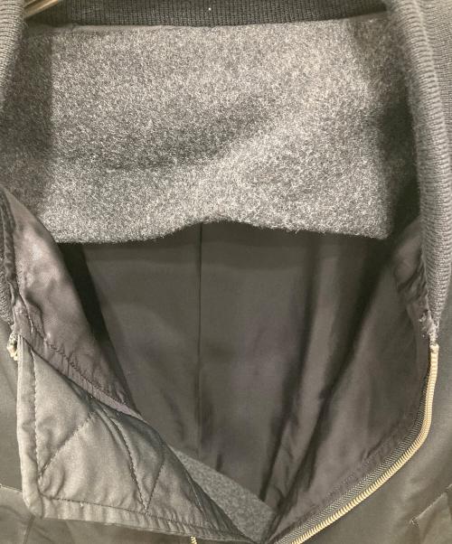 gomme HOMME（ゴム オム）gomme HOMME (ゴム オム) ウール切替ナイロンコート ブラック サイズ:Mの古着・服飾アイテム