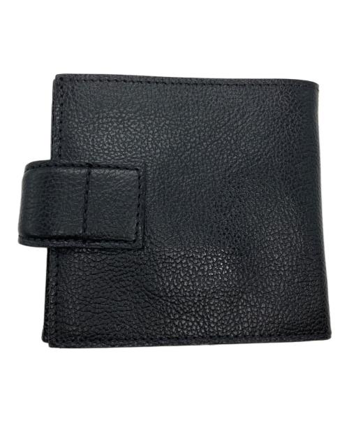 IL BISONTE（イル ビゾンテ）IL BISONTE (イル ビゾンテ) 差込フラップ2つ折りウォレット ブラックの古着・服飾アイテム