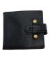 IL BISONTE（イル ビゾンテ）の古着「差込フラップ2つ折りウォレット」｜ブラック