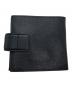 IL BISONTE (イル ビゾンテ) 差込フラップ2つ折りウォレット ブラック：15000円