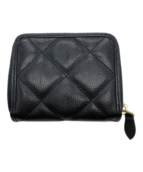 IL BISONTE（イル ビゾンテ）IL BISONTE (イル ビゾンテ) キルトレザー2つ折ウォレット ブラックの古着・服飾アイテム