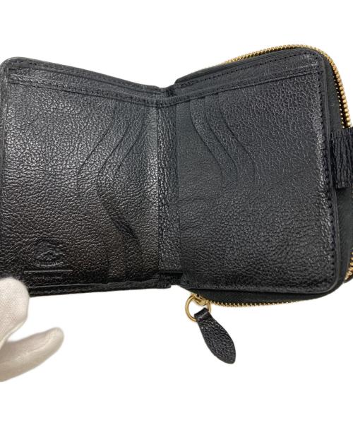 IL BISONTE（イル ビゾンテ）IL BISONTE (イル ビゾンテ) キルトレザー2つ折ウォレット ブラックの古着・服飾アイテム