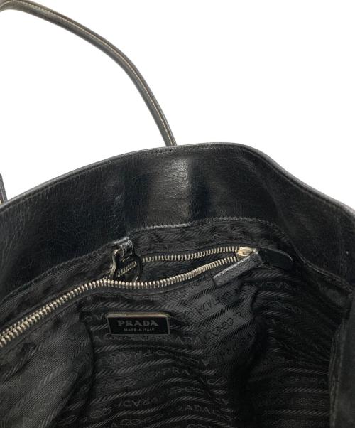 PRADA（プラダ）PRADA (プラダ) パンチングトートバッグ ブラックの古着・服飾アイテム