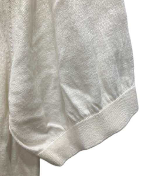 YORI（ヨリ）yori (ヨリ) ミニフリルポロニット ホワイト サイズ:38の古着・服飾アイテム