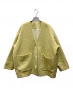 YORIヨリ）の古着「ウールモヘア シャギージャケット」｜イエロー