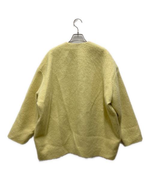 YORI（ヨリ）yori (ヨリ) ウールモヘア シャギージャケット イエロー サイズ:Fの古着・服飾アイテム