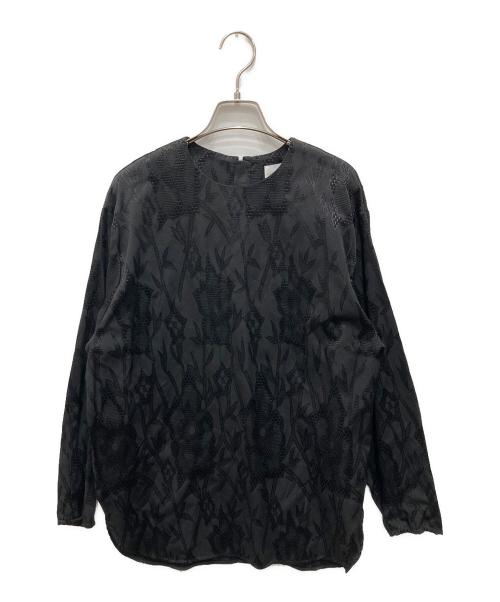 OHGA（オオガ）OHGA (オオガ) フラワーブラウス ブラック サイズ:Fの古着・服飾アイテム