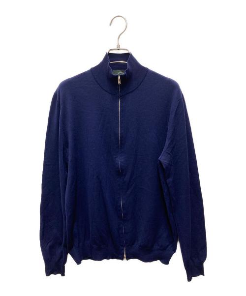 Zanone（ザノーネ）Zanone (ザノーネ) ニットジャケット ネイビー サイズ:50の古着・服飾アイテム