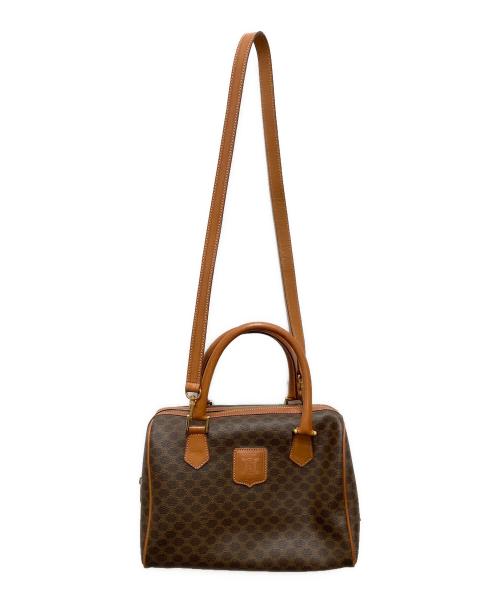 CELINE（セリーヌ）CELINE (セリーヌ) マカダム柄ミニボストンバッグ ブラウンの古着・服飾アイテム