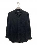 COMME des GARCONS HOMMEコムデギャルソン オム）の古着「90'sウールシャツ」｜ブラック