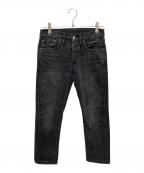 RRLダブルアールエル）の古着「ストレートデニムパンツ」｜ブラック