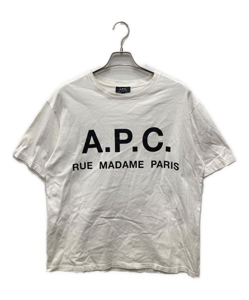 A.P.C.（アーペーセー）A.P.C. (アーペーセー) EDIFICE (エディフィス) 別注プリントTシャツ ホワイト サイズ:XLの古着・服飾アイテム