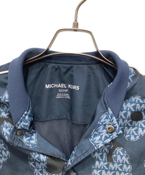 MICHAEL KORS（マイケル・コース）MICHAEL KORS (マイケル・コース) PRINT NYLON BLOUSON ブルー サイズ:Sの古着・服飾アイテム