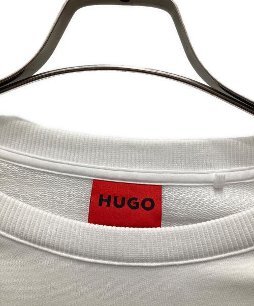 HUGO（ヒューゴ ボス）HUGO (ヒューゴ ボス) プリントスウェット ホワイト サイズ:Mの古着・服飾アイテム