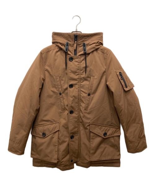 NISHIKAWADOWN/NANOuniverse（ニシカワダウン／ナノ・ユニバース）NISHIKAWADOWN/NANOuniverse (ニシカワダウン／ナノ・ユニバース) スポーティーフードダウン ベージュ サイズ:Lの古着・服飾アイテム