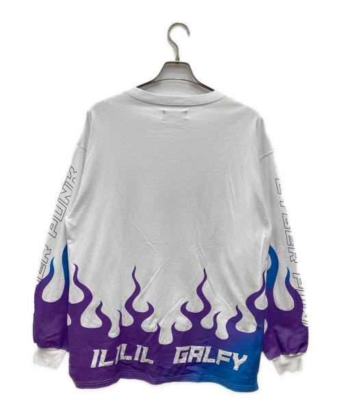 GALFY（ガルフィー）GALFY (ガルフィー) ILILIL (イルイルイル) サイバーパンクロングTシャツ ホワイト サイズ:Fの古着・服飾アイテム