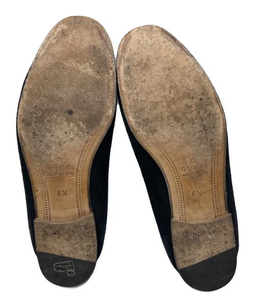 GUCCI（グッチ）GUCCI (グッチ) シェリーラインホースビットローファー ブラック サイズ:6 1/2の古着・服飾アイテム