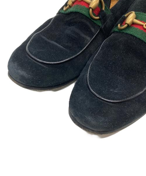 GUCCI（グッチ）GUCCI (グッチ) シェリーラインホースビットローファー ブラック サイズ:6 1/2の古着・服飾アイテム