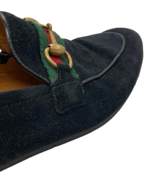 GUCCI（グッチ）GUCCI (グッチ) シェリーラインホースビットローファー ブラック サイズ:6 1/2の古着・服飾アイテム
