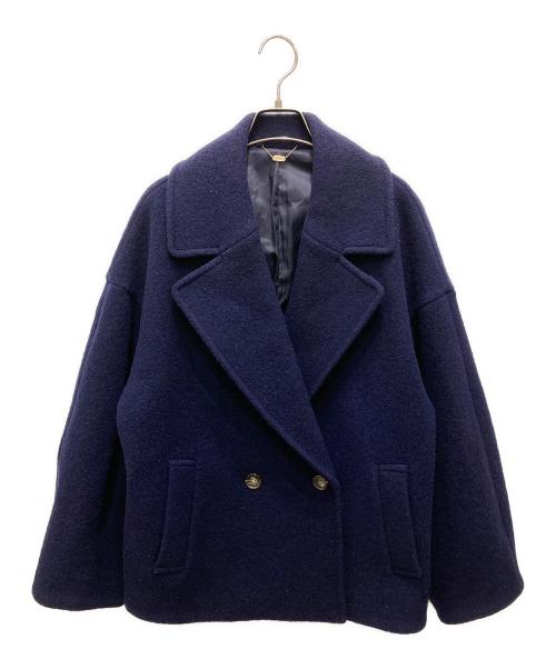 COLLAGE（コラージュ）COLLAGE (コラージュ) 圧縮ウールコート ネイビー サイズ:Fの古着・服飾アイテム