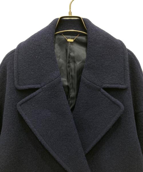 COLLAGE（コラージュ）COLLAGE (コラージュ) 圧縮ウールコート ネイビー サイズ:Fの古着・服飾アイテム