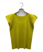 PLEATS PLEASEプリーツプリーズ）の古着「プリーツカットソー」｜イエロー