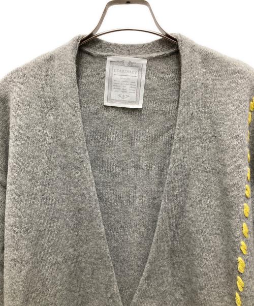 BEARDSLEY（ビアズリー）BEARDSLEY (ビアズリー) ポシェットロングカーディガン グレー サイズ:Fの古着・服飾アイテム