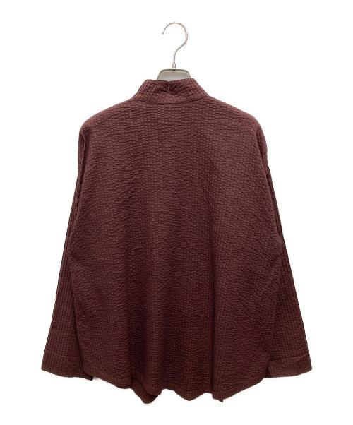 YACCO MARICARD（ヤッコマリカルド）YACCO MARICARD (ヤッコマリカルド) プリーツシャツ ブラウン サイズ:3の古着・服飾アイテム