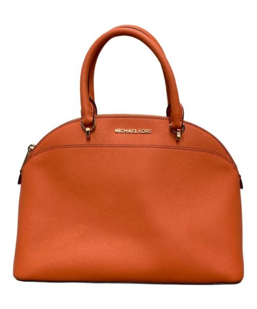 MICHAEL KORS（マイケル・コース）MICHAEL KORS (マイケル・コース) Emmy Large Dome Satchel/エミー ラージ ドーム サッチェル オレンジの古着・服飾アイテム