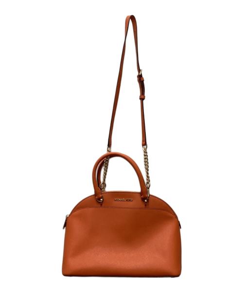 MICHAEL KORS（マイケル・コース）MICHAEL KORS (マイケル・コース) Emmy Large Dome Satchel/エミー ラージ ドーム サッチェル オレンジの古着・服飾アイテム