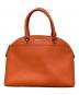MICHAEL KORS（マイケル・コース）の古着「Emmy Large Dome Satchel/エミー ラージ ドーム サッチェル」｜オレンジ