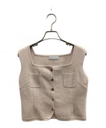 CELFORD（セルフォード）の古着「スクエアネックニットジレ」｜アイボリー